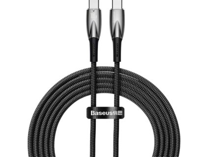 Kábel USB-C pre USB-C Baseus radu Glimmer, 100 W, 2 m (čierny)