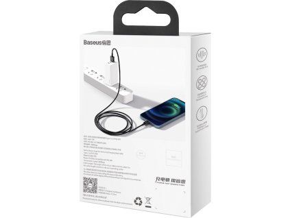 Baseus CALYS-C01 Superior Fast Charging Datový Kabel USB to Lightning 2.4A 2m Black