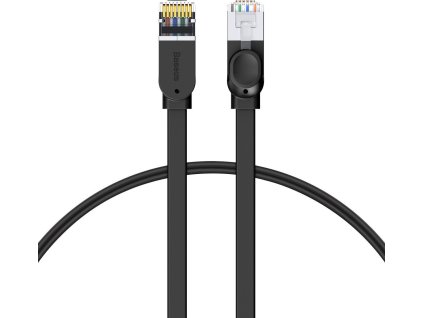 Baseus Cat 6 UTP Ethernet kabel RJ45 plochý 1m černý