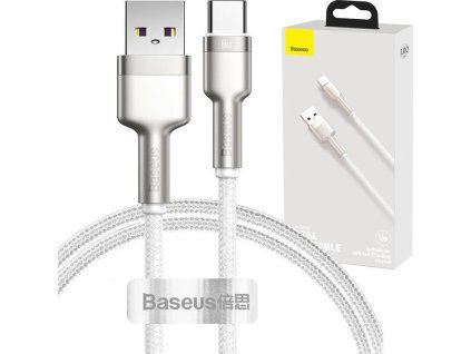 Kabel USB pro USB-C Baseus Cafule, 66 W, 1 m (bílý)