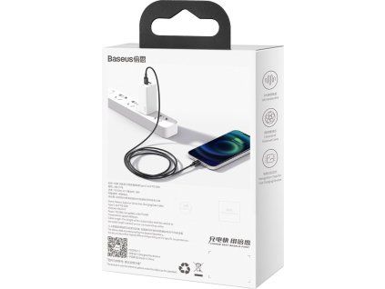 Baseus CATLYS-C01 Superior Fast Charging Datový Kabel USB-C to Lightning 20W 2m Black