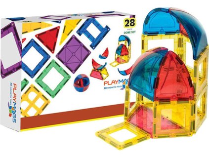 Magnetickáns stavebnice 3D Dome Playmags 164 - sada 28 ks