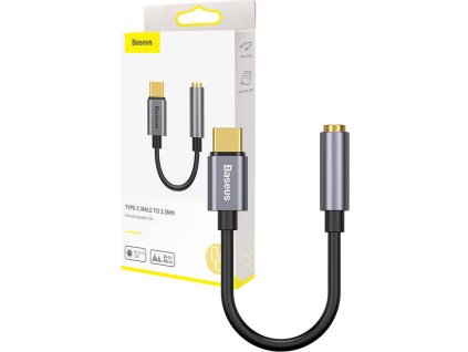 audio adaptér Baseus L54 USB-C mini jack 3,5 mm - čierno-sivý