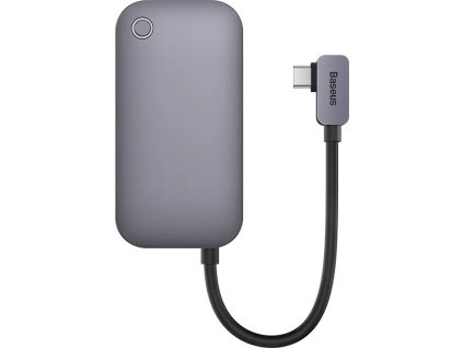 Rozbočovač 6v1 Baseus PadJoy Series USB-C na USB 3.0 + HDMI + USB-C PD + jack 3,5 mm + SD/TF (šedý)
