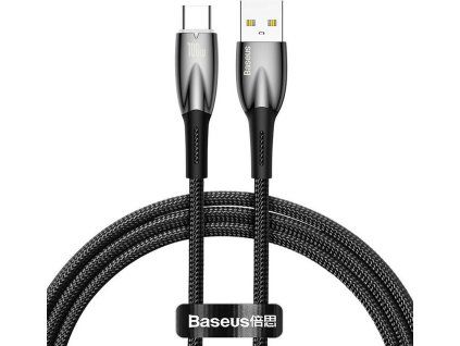 Baseus Glimmer Series Fast Charging Datový Kabel USB-A - USB-C 100W 1m Black
