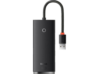 Hub řady Baseus Lite 4v1 USB na 4x USB 3.0, 25 cm (černý)
