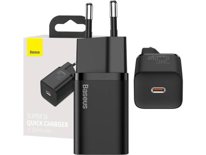 Rýchlonabíjačka Baseus Super Si 1C 25W (čierna)
