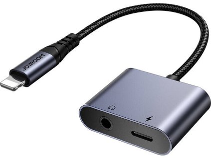 Audio adaptér 2 v 1 Joyroom SY-L01 Lightning na 3,5 mm + Lightning (čierny)