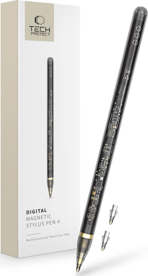 TECH-PROTECT Digital Magnetic Stylus Pen ”4” pro iPad CLEAR/BLACK