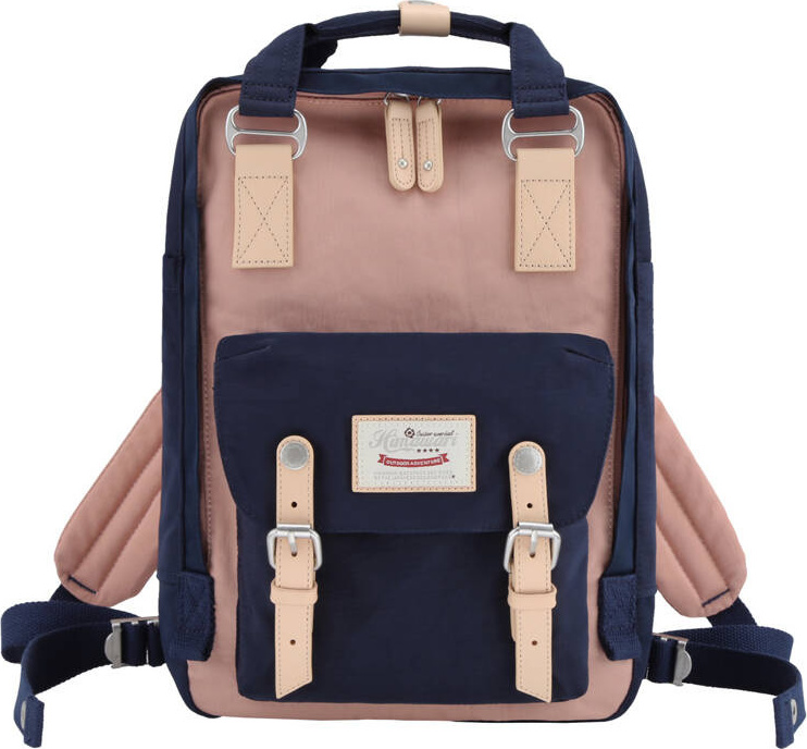 Batoh na notebook Himawari 188L 14'' (tmavě modrá a růžová)