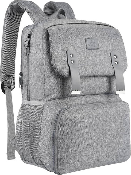 Batoh na notebook / taška na oběd 15,6'' Matein 1161 USB Grey