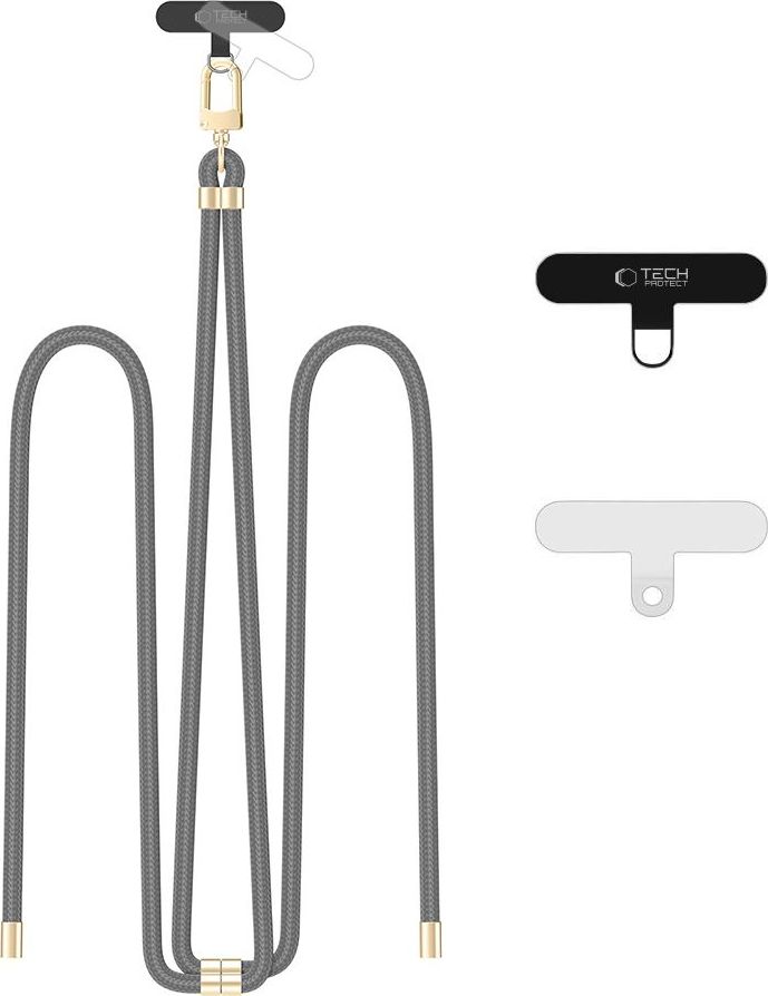 TECH-PROTECT C7S ROPE CROSSBODY STRAP CRAYON GREY/GOLD