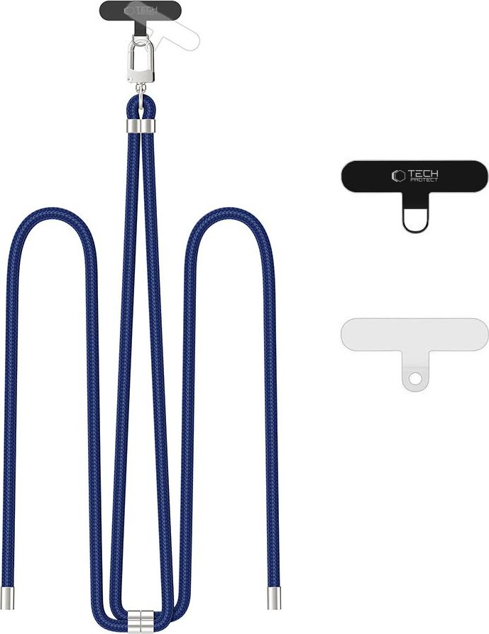 TECH-PROTECT C7S ROPE CROSSBODY STRAP NAVY BLUE/SILVER