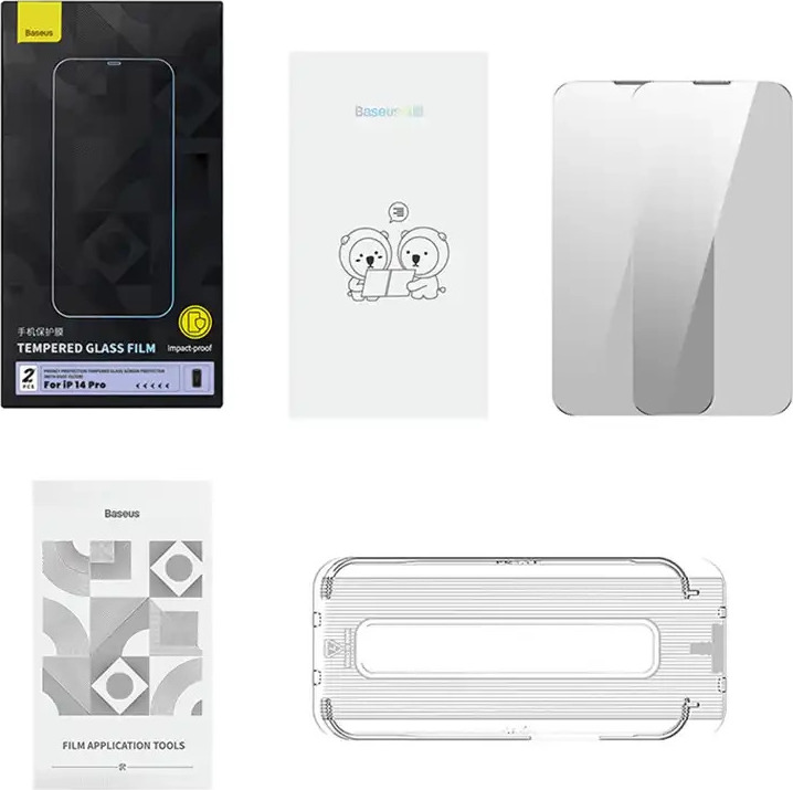 Ochrana soukromí Tvrzené sklo Baseus Crystal Series IP 14 PRO