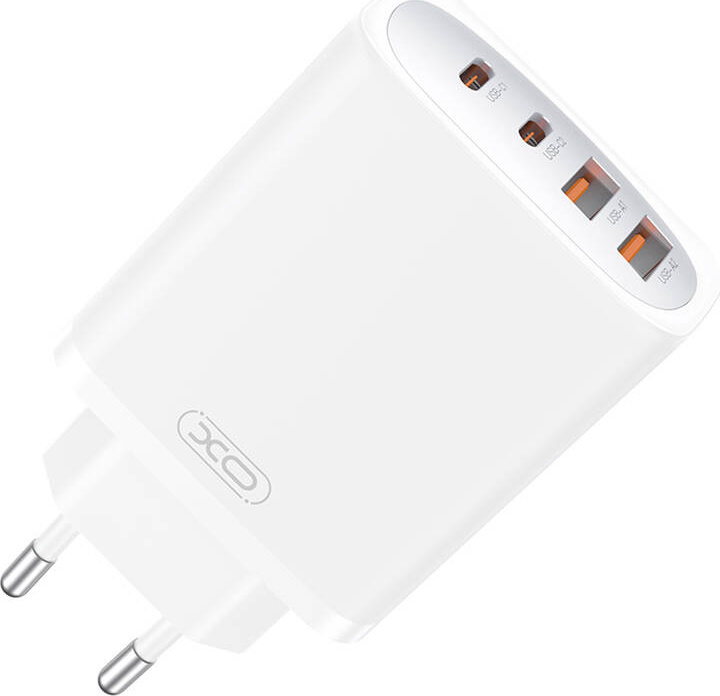 Nástěnná nabíječka XO CE22, 45W, GaN, 2x USB-C, 2x USB-A