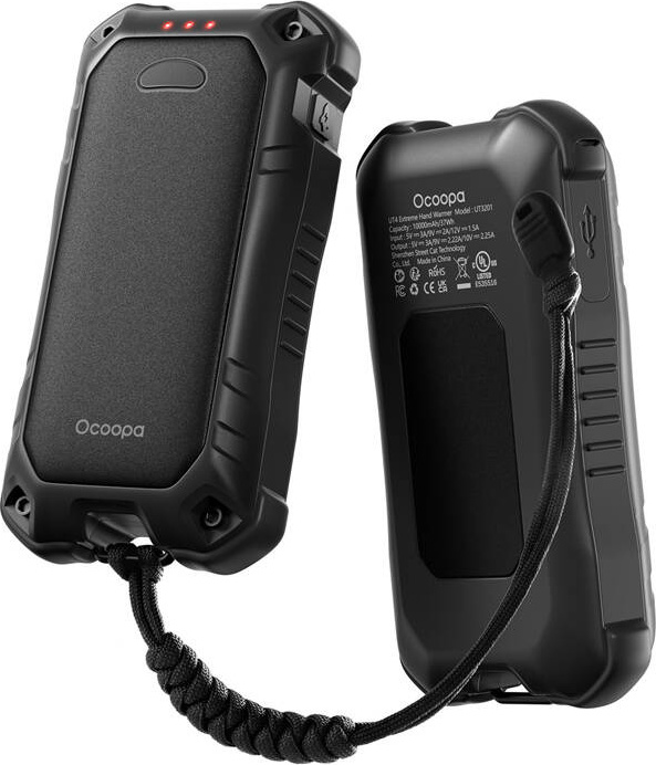 Ocoopa UT4 Extreme 5000 mAh ohřívač rukou s funkcí powerbanky, USB-C, černý