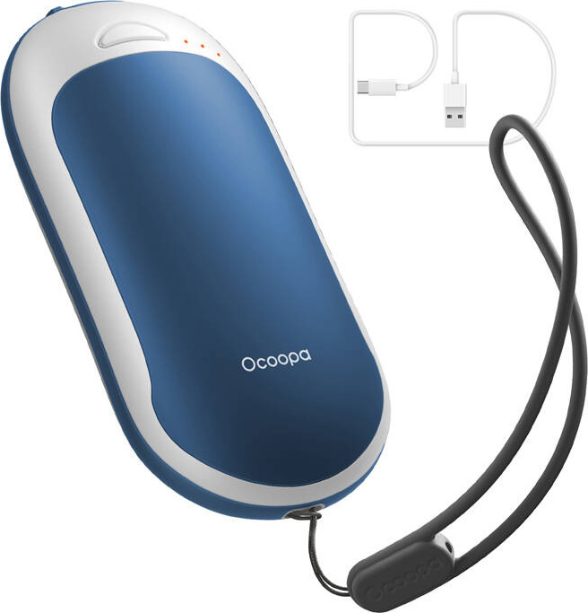 Ocoopa HotPal PD 5000 mAh ohřívač rukou s funkcí powerbanky, USB-C bílo-modrý