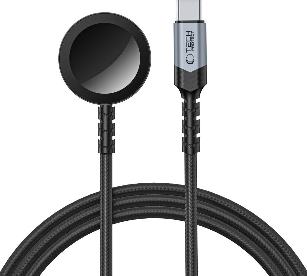 TECH-PROTECT MC01 ULTRABOOST MAGNETIC CHARGER TYPE-C CABLE 120CM APPLE WATCH BLACK