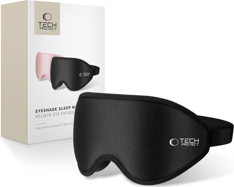 TECH-PROTECT EYESHADE SLEEP MASK (cestovní maska na oči na spaní) MATTE BLACK
