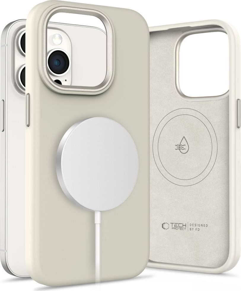 TECH-PROTECT SILICONE PURE MAGSAFE IPHONE 15 PRO COSMIC LATTE