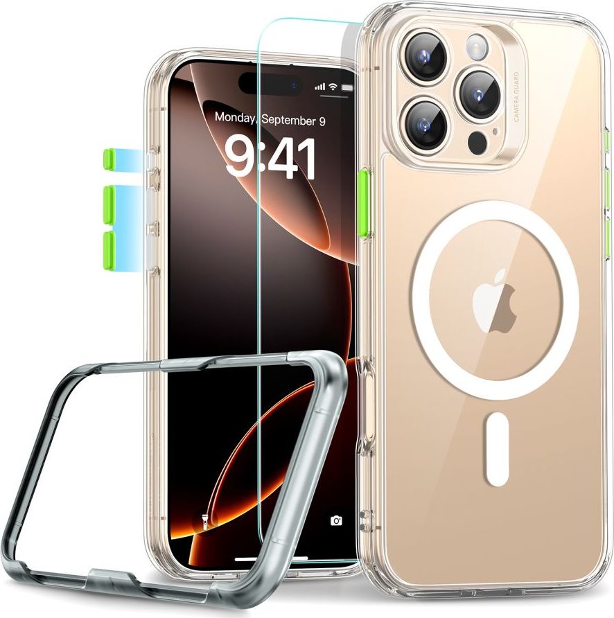 ESR CLASSIC PRO SET HALOLOCK MAGSAFE KRYT A SKLO S APLIKÁTOREM IPHONE 16 PRO CLEAR