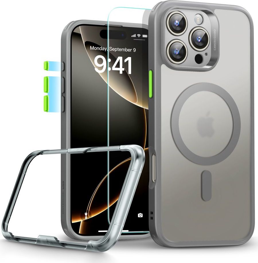 ESR CLASSIC PRO SET HALOLOCK MAGSAFE IPHONE 16 PRO FROSTED GREY