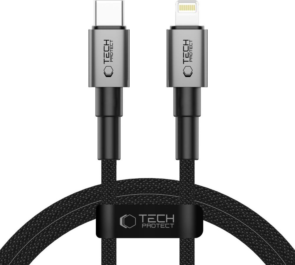 TECH-PROTECT ULTRABOOST DNA LIGHTNING CABLE PD 27W / 3A 100CM IRON GREY