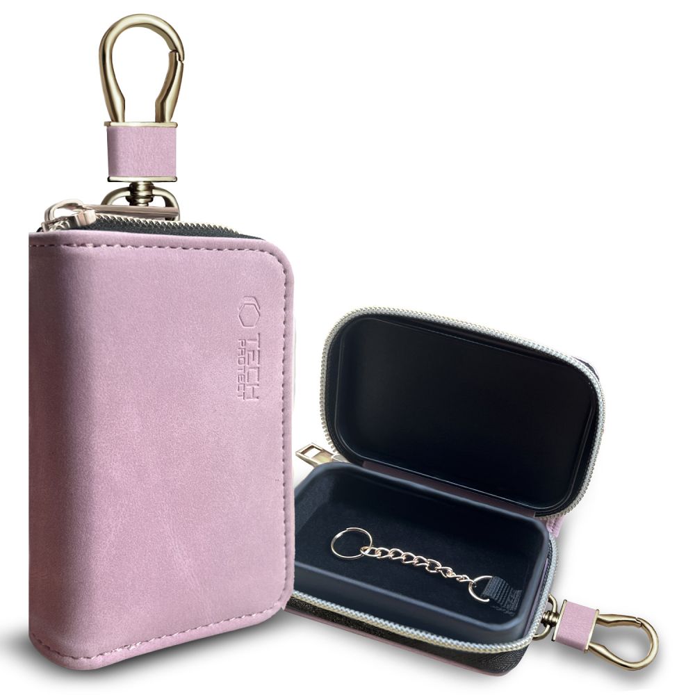 Faradayova klec TECH-PROTECT KLR300 POUCH KEYLESS RFID SIGNAL BLOCKER CASE BABY PINK