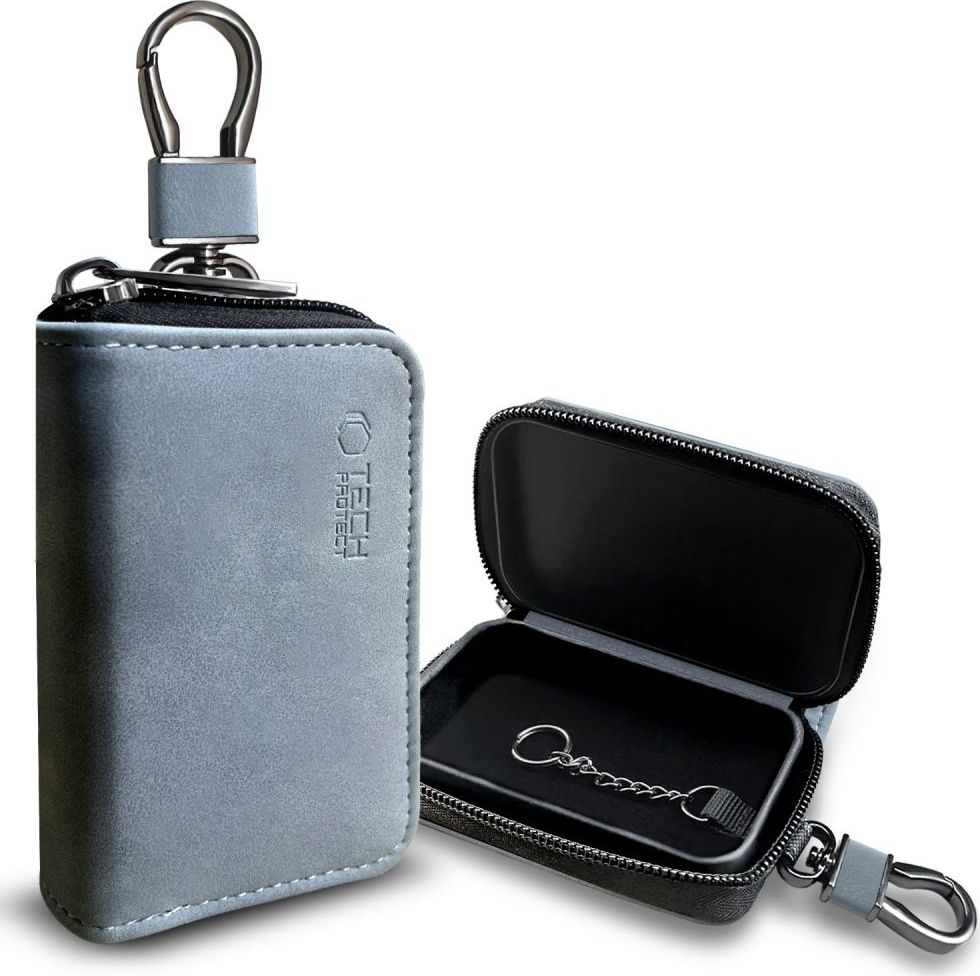 Faradayova klec TECH-PROTECT KLR300 POUCH KEYLESS RFID SIGNAL BLOCKER CASE CRAYON GREY