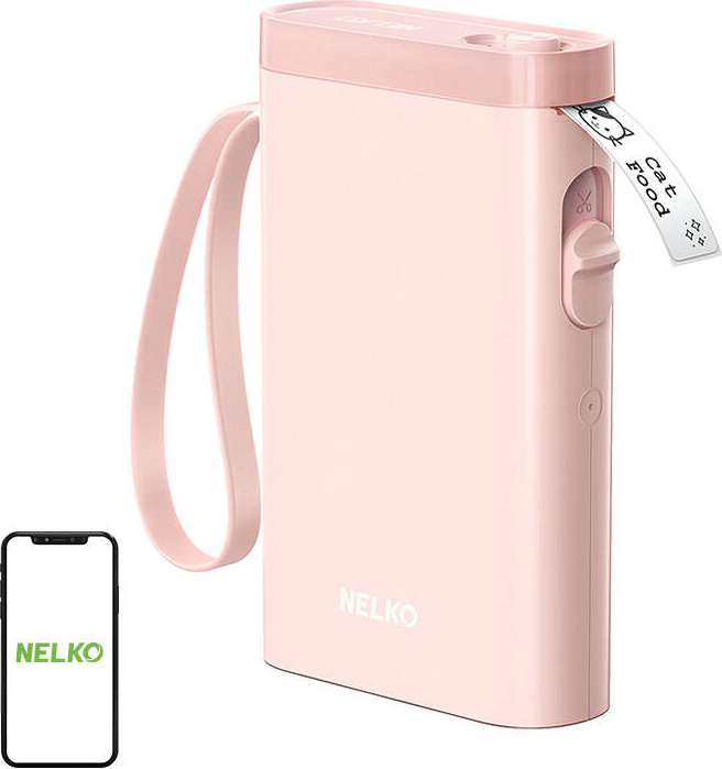 Nelko P21 termální tiskárna etiket (růžová)