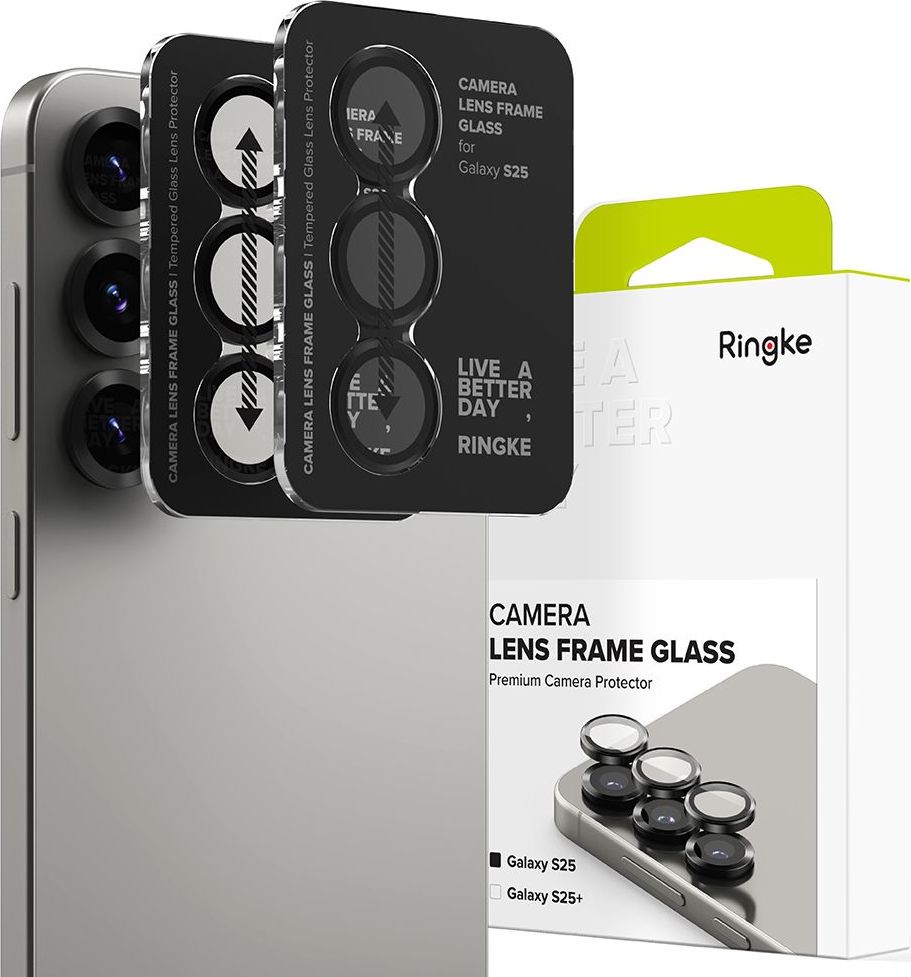Ochrana čočky fotoaparátu RINGKE CAMERA FRAME PROTECTOR 2-PACK GALAXY S25 BLACK