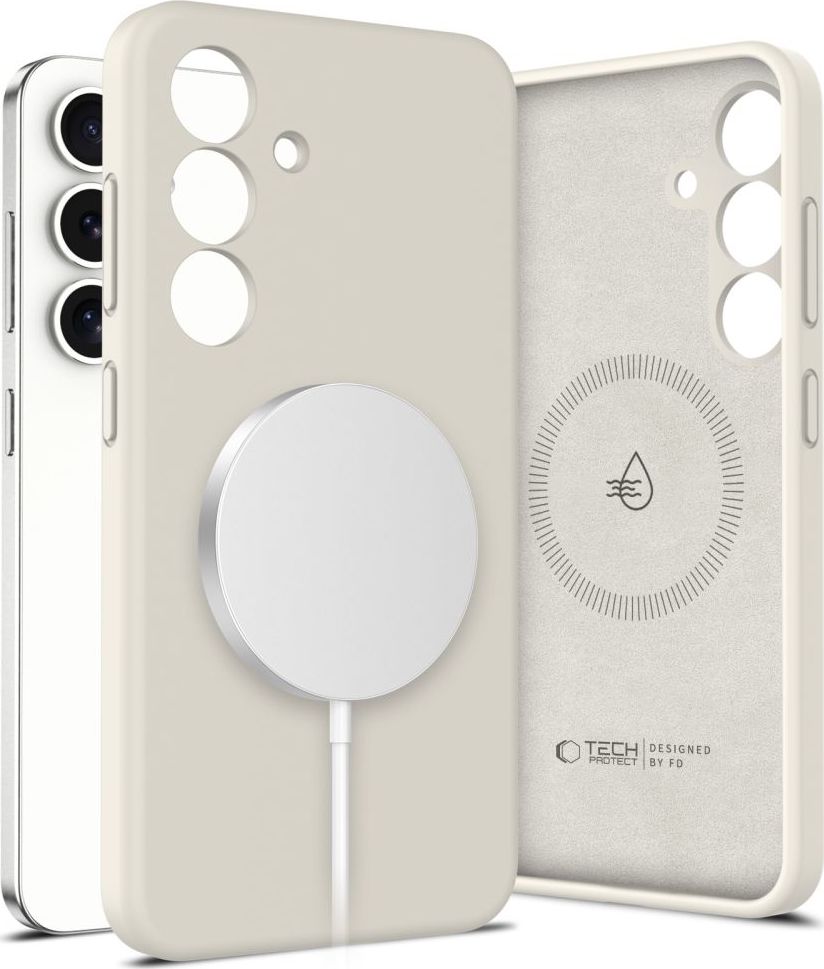 TECH-PROTECT LIQUID SILICONE MAGSAFE GALAXY S25 COSMIC LATTE