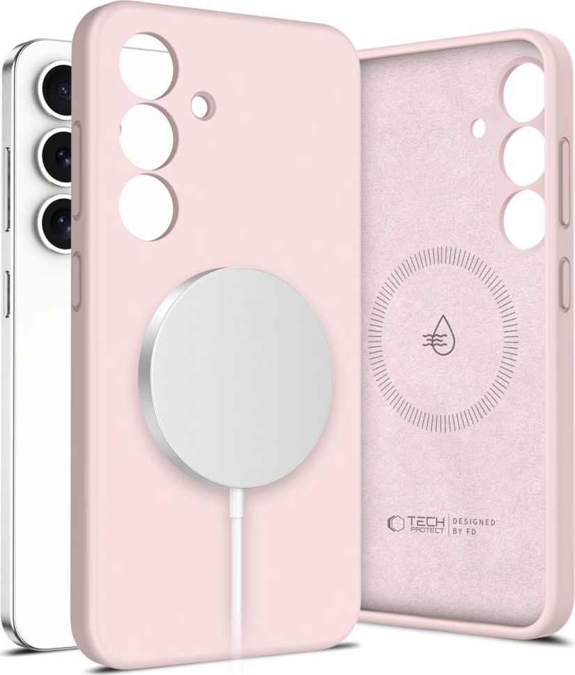 TECH-PROTECT LIQUID SILICONE MAGSAFE GALAXY S25 PINK PEARL