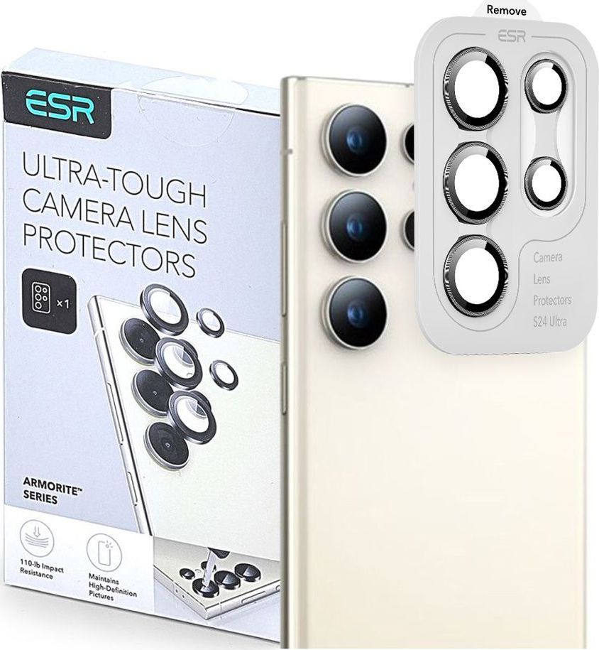 Ochranné sklo na čočku fotoaparátu ESR ARMORITE CAMERA PROTECTOR GALAXY S25 ULTRA BLACK