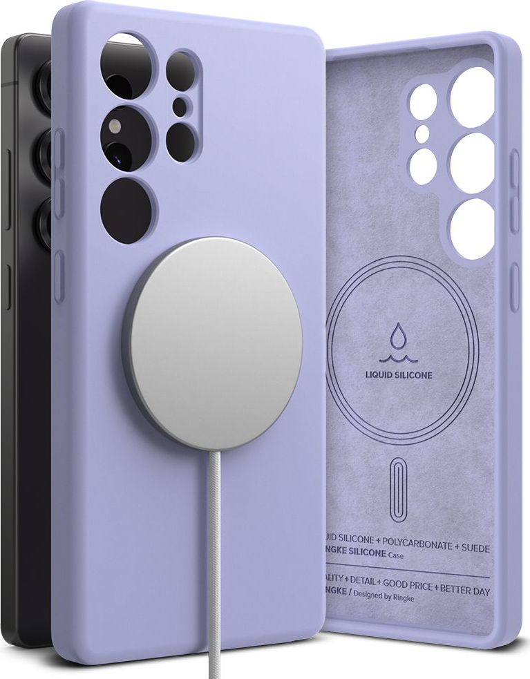 RINGKE SILICONE MAGNETIC MAGSAFE GALAXY S25 ULTRA LAVENDER