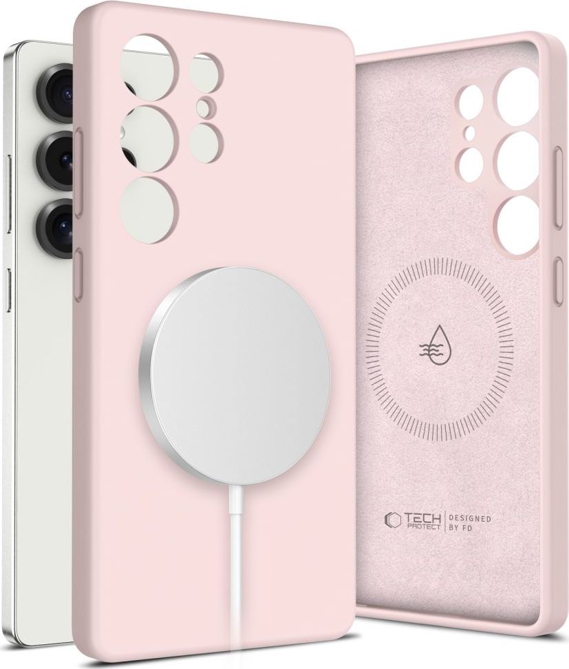 TECH-PROTECT LIQUID SILICONE MAGSAFE GALAXY S25 ULTRA PINK PEARL