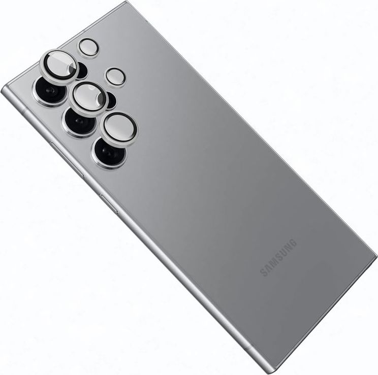 Ochranná skla čoček fotoaparátů FIXED Camera Glass pro Samsung Galaxy S25 Ultra, stříbrná