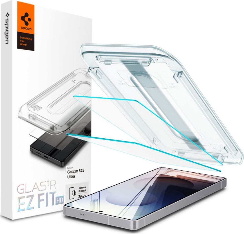 Tvrzené sklo SPIGEN GLAS.TR ”EZ FIT” HD 2-PACK GALAXY S25 ULTRA CLEAR