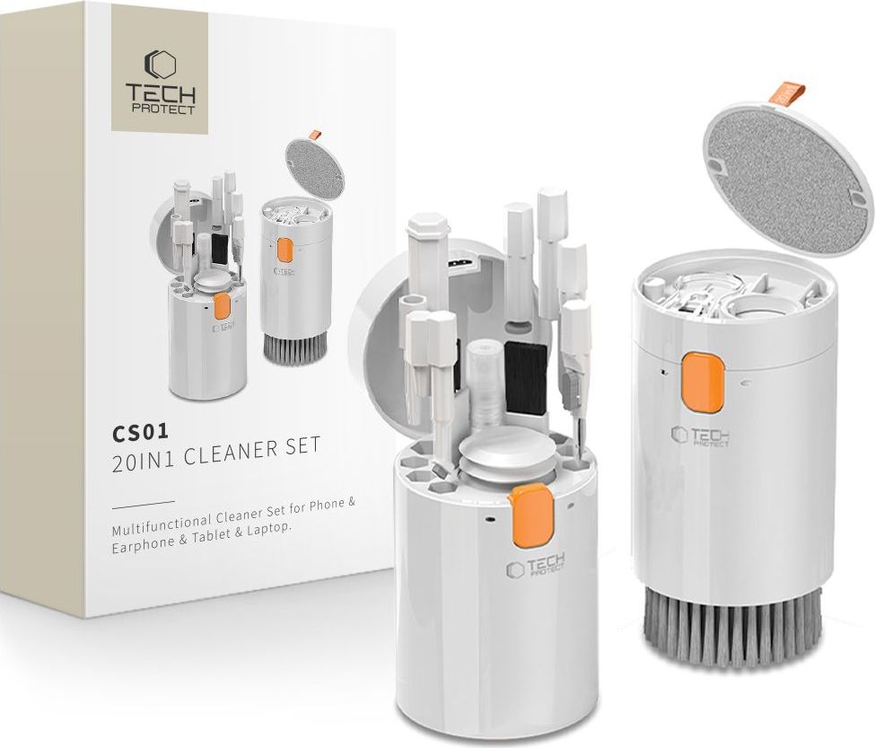 TECH-PROTECT CS01 CLEANER SET 20IN1 PRO TELEFON & SLUCHÁTKA & TABLET & LAPTOP WHITE
