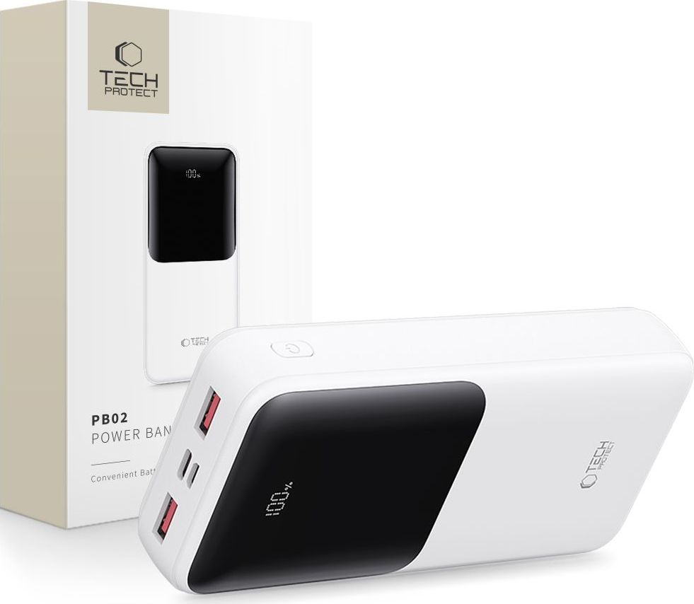 TECH-PROTECT PB02 POWER BANK 20000MAH 22.5W WHITE