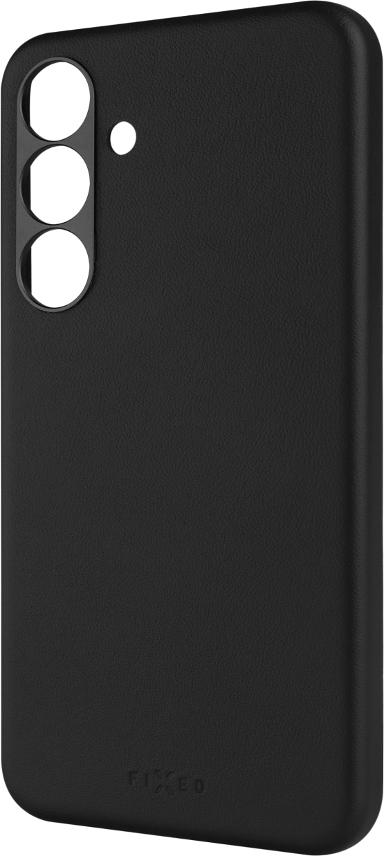 Kožený zadní kryt FIXED MagLeather s podporou MagSafe pro Samsung Galaxy S25+, černý