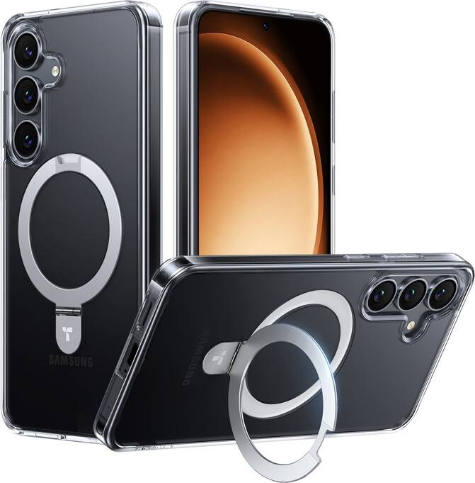 Pouzdro na telefon Torras Ostand Series pro Samsung S25+ (průhledné)
