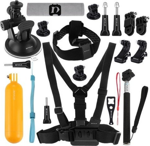 Příslušenství 20v1 Puluz Ultimate Combo Kits pro sportovní kamery GoPro a DJI Osmo Action PKT18