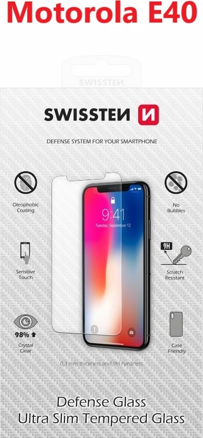 OCHRANNÉ TEMPEROVANÉ SKLO SWISSTEN PRO MOTOROLA E40 RE 2,5D