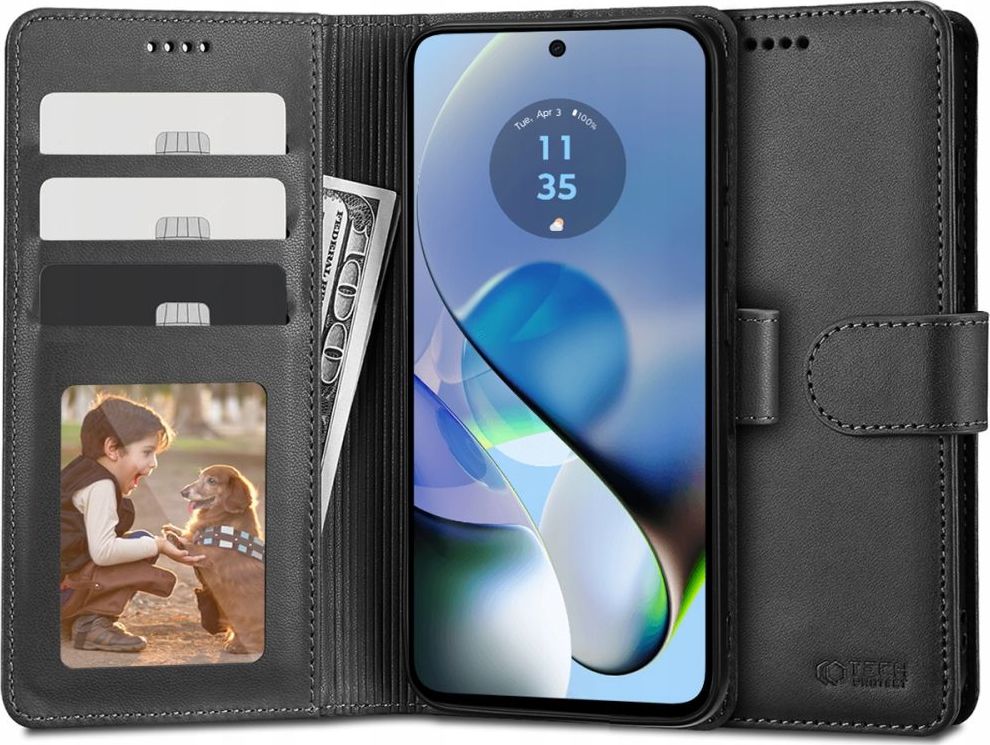 TECH-PROTECT WALLET MOTOROLA MOTO G54 5G / G54 5G POWER EDITION BLACK