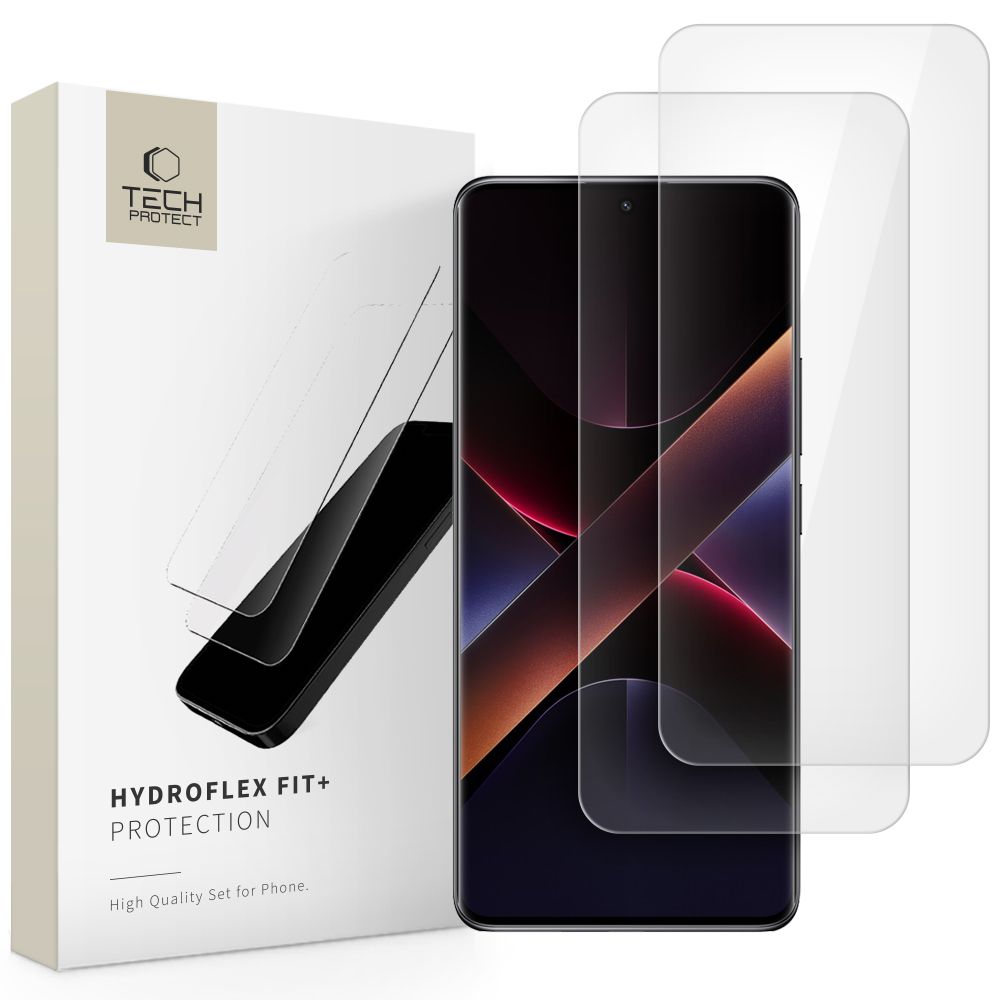 Hybridní fólie TECH-PROTECT HYDROFLEX FIT+ 2-PACK XIAOMI REDMI NOTE 14 PRO 5G / 14 PRO+ PLUS 5G / POCO X7 5G CLEAR