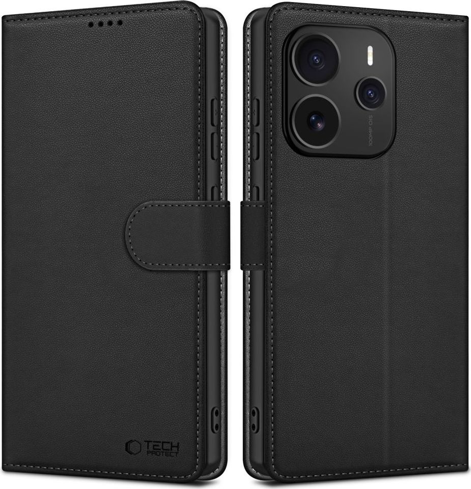 TECH-PROTECT WALLET XIAOMI REDMI NOTE 14 5G / POCO M7 PRO 5G MATTE BLACK