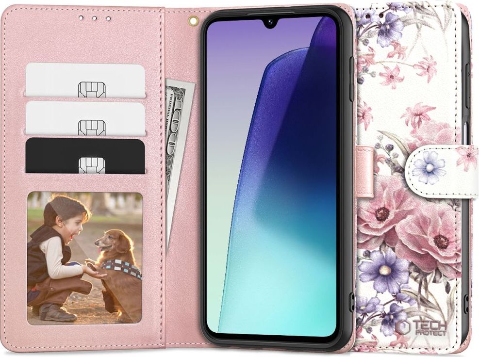 TECH-PROTECT WALLET XIAOMI REDMI 14C / POCO C75 BLOSSOM FLOWER