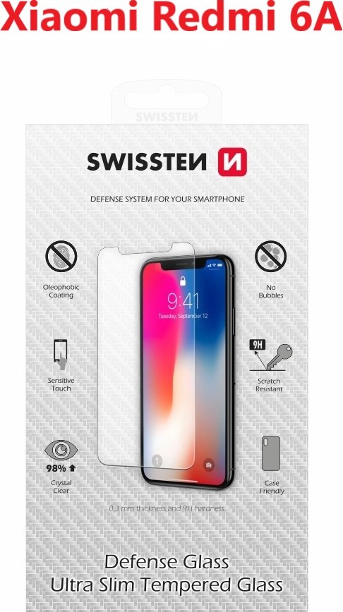 OCHRANNÉ TEMPEROVANÉ SKLO SWISSTEN PRO XIAOMI REDMI 6A RE 2,5D