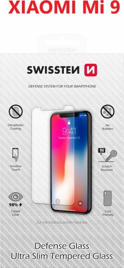 OCHRANNÉ TEMPEROVANÉ SKLO SWISSTEN PRO XIAOMI Mi 9 RE 2,5D